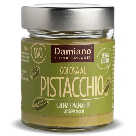 Crema dulce de fistic, 40%, eco-bio, 130 g, Damiano