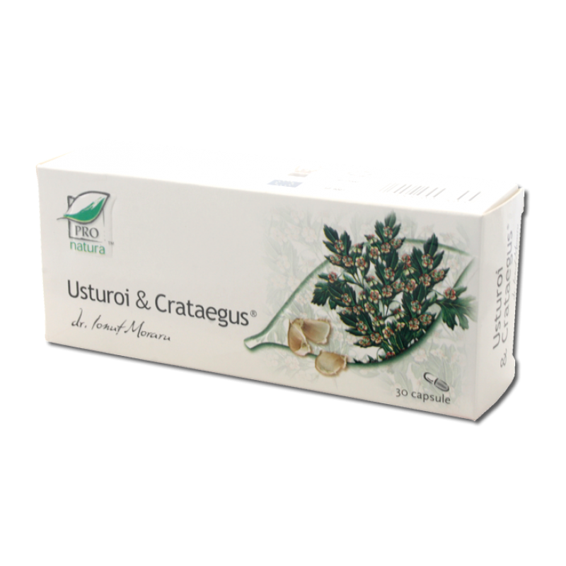 Usturoi cu Crataegus, imbunatateste circulatia sangelui, 30 capsule,