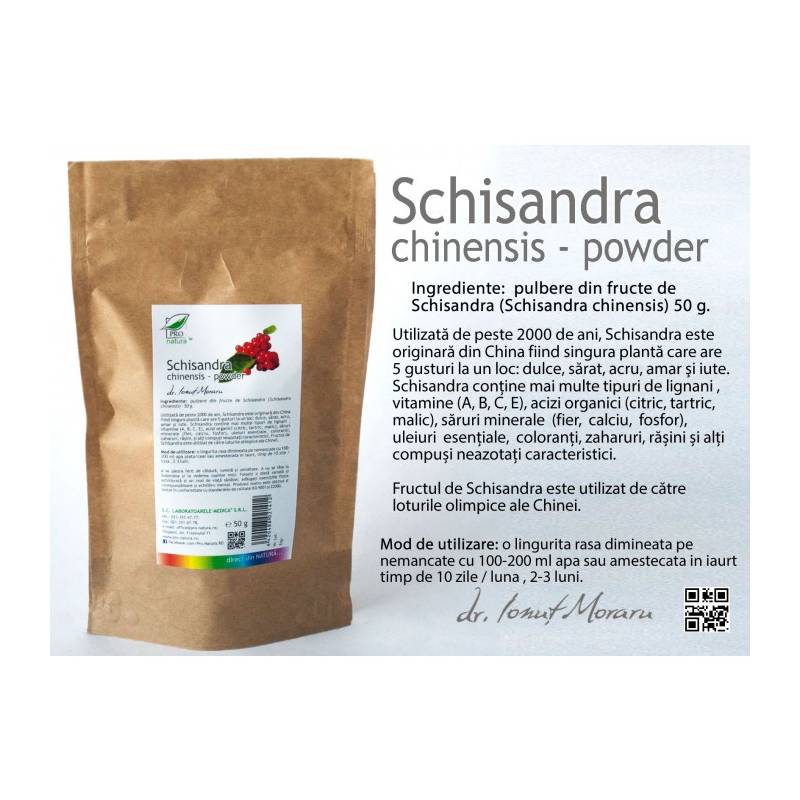 Pulbere din fructe de Schisandra, 50 g, Medica - ProNatura