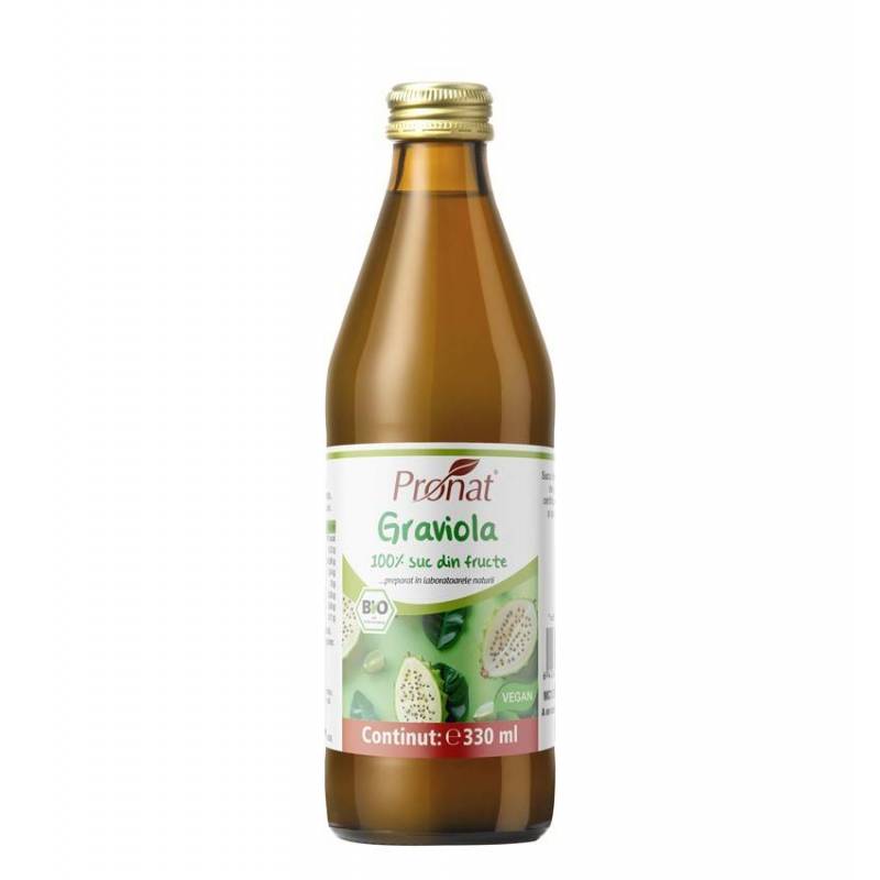 Suc pur de graviola, eco-bio, 330 ml, Medicura