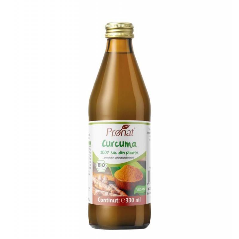 Suc pur de curcuma, eco-bio, 330 ml, Medicura