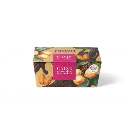 CAISE CU MIGDALE IN CIOCOLATA NEAGRA, 200 g, FRUVIT