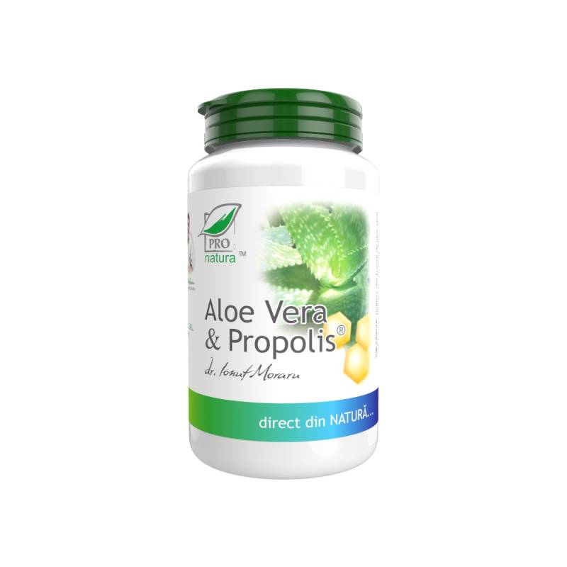 Aloe Vera cu Propolis, 200 capsule, Medica - Pro Natura