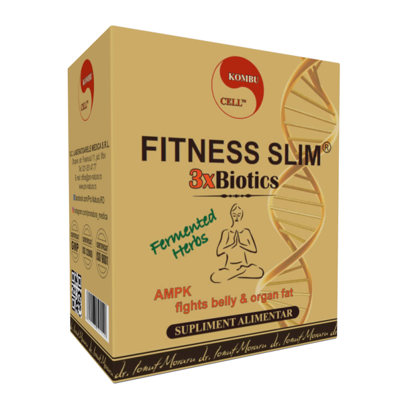 Fitness Slim 3xBiotics, ajuta la arderea grasimilor, 30 plicuri,