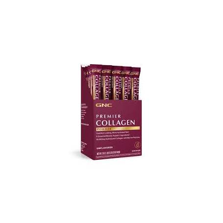 Premier Collagen Powder, Formula Premium Colagen Hidrolizat fara Aroma, 20 plicuri, Gnc