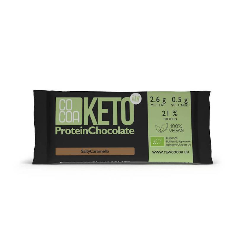 KETO CIOCOLATA - caramel sarat, cu PROTEINE, fara zahar, 40 g,