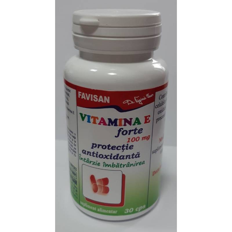 VITAMINA E FORTE, 100 mg, 30 capsule, Favisan