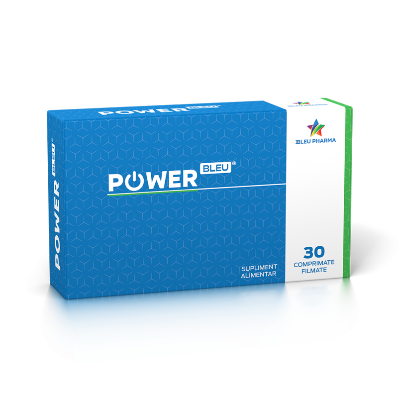 POWER BLEU - L-arginina si Tribulus terrestris, 30 COMPRIMATE