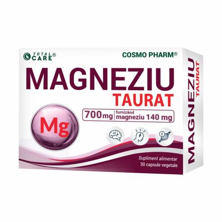 Magneziu taurat 700 mg, 30 capsule - Cosmo Pharm