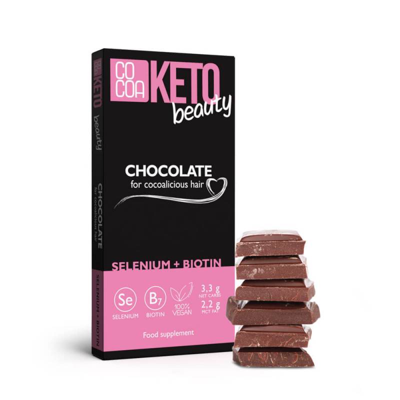 KETO CIOCOLATA BEAUTY cu Seleniu si Biotina, 40 g, ECO-BIO, COCOA