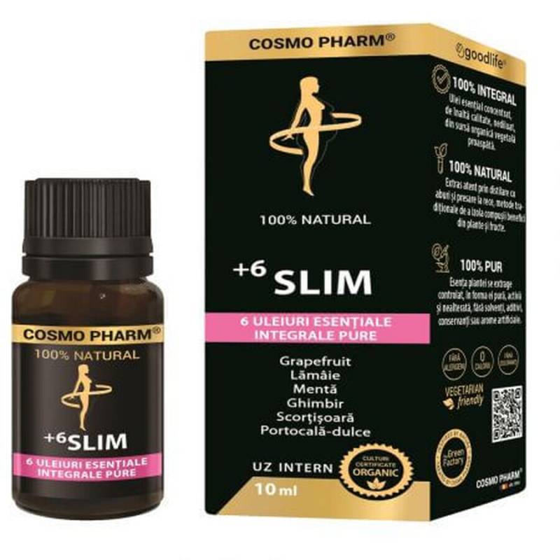 Amestec uleiuri esentiale 6 SLIM, 10 ml, Cosmo Pharm