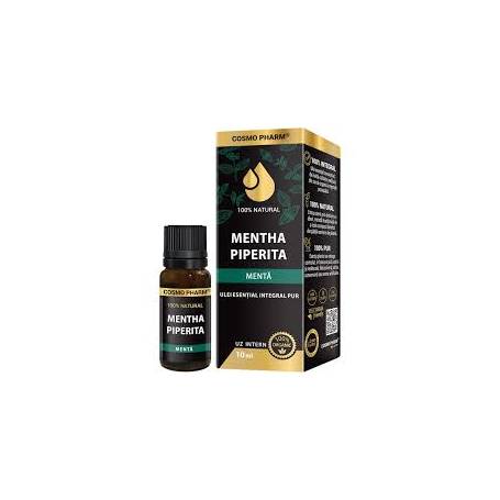 Ulei esential integral de Menta Piperata, 10 ml, Cosmopharm