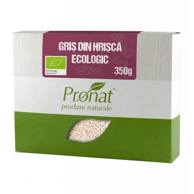 Gris din hrisca, fara gluten, eco-bio, 350 g, Pronat