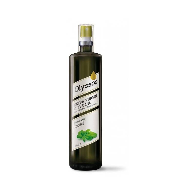 Ulei de masline extra virgin Olyssos, aromatizat cu Busuioc, 200 ml,