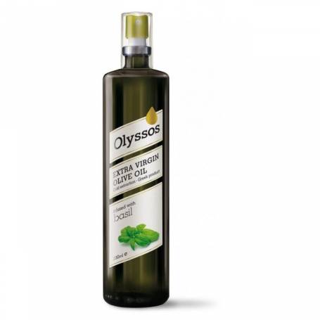 Ulei de masline extra virgin Olyssos, aromatizat cu Busuioc, 200 ml, Eco-BIo, spray, CRETAOIL