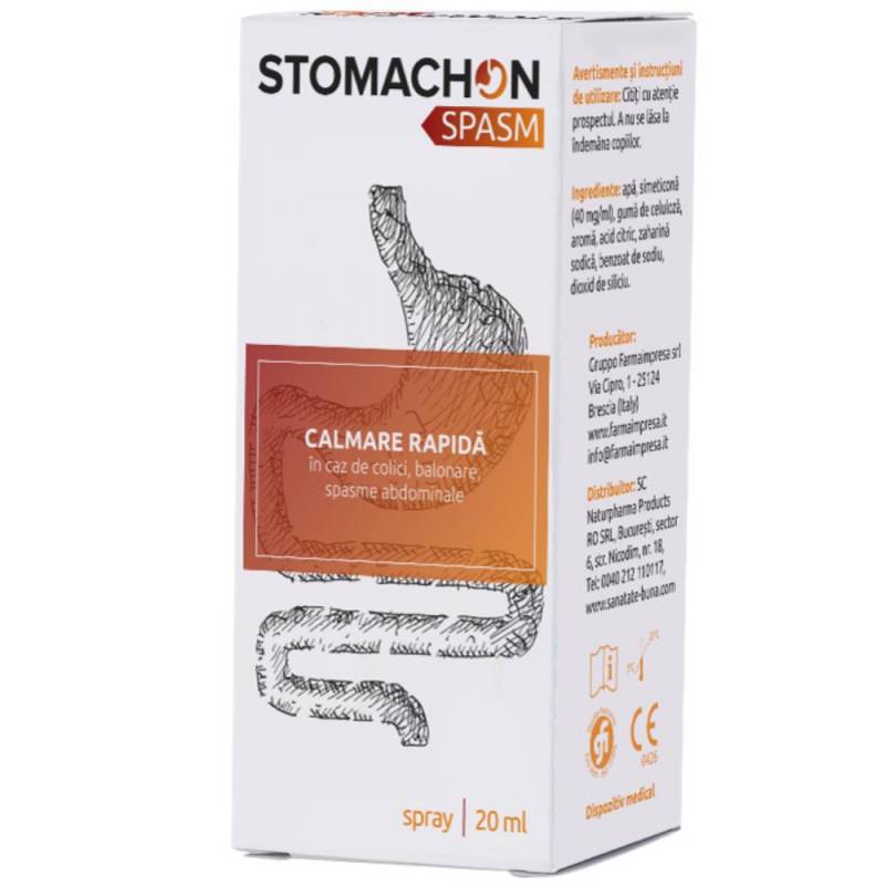 STOMACHON SPASM - SPRAY balonare, 20 ml, NATURPHARMA