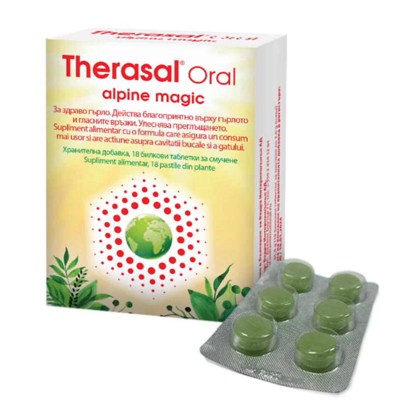 THERASAL ORAL ALPINE MAGIC, 18 COMPRIMATE DE SUPT - VEDRA