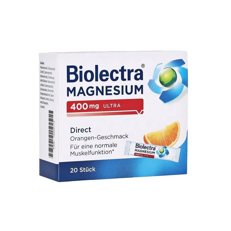 BIOLECTRA MAGNESIUM ULTRA PORTOCALA, 400 mg, 20 doze, VEDRA - Hermes