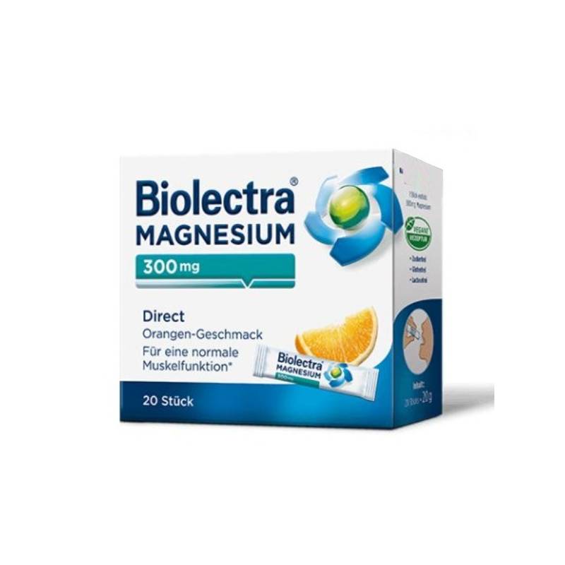 BIOLECTRA MAGNESIUM DIRECT PORTOCALA, 300 mg, 20 doze, VEDRA -