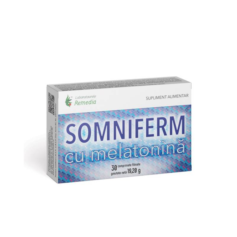 SOMNIFERM + MELATONINA, 30 comprimate, REMEDIA