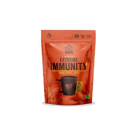 Cafea cu MCT, Cafea Arabica, Cacao si Reishi, Extreme Immunity, eco-bio,  200 g, Iswari