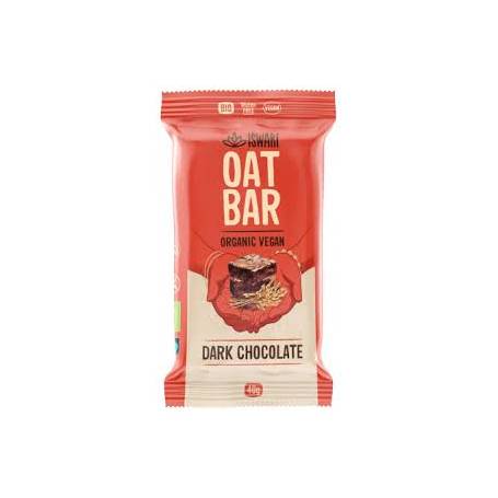 Baton energizant din ovaz si chipsuri de ciocolata, eco-bio, 40 g, Iswari