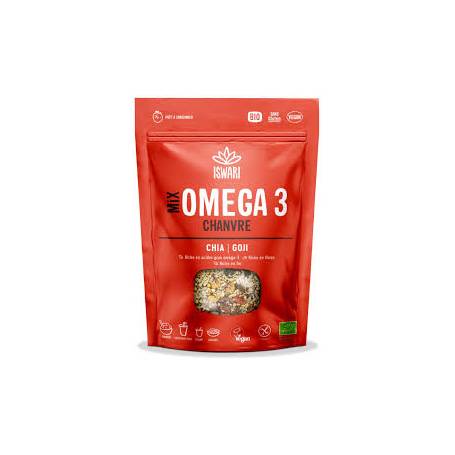 Mix Omega 3, cu seminte de canepa, chia si goji, eco-bio, 200 g, Iswari