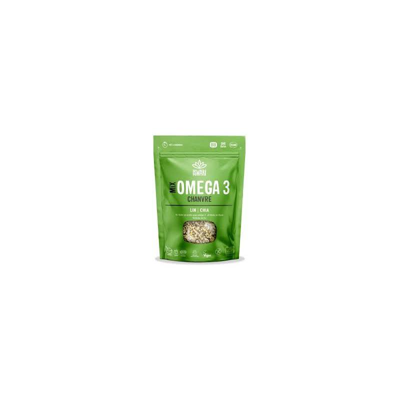 Mix Omega 3, cu seminte de canepa, in si chia, eco-bio, 200 g, Iswari