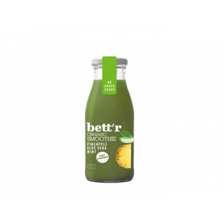 Smoothie cu ananas, aloe si menta, fara zahar eco-bio, 250ml, Bettr