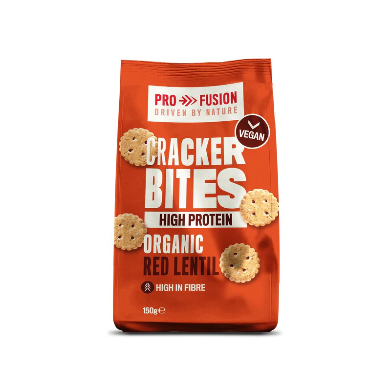 Crackers proteici cu faina de linte rosie, eco-bio, 150 g, Profusion