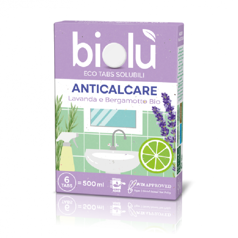 Tablete ecologice anticalcar cu lavanda si bergamota, 6 bucati,