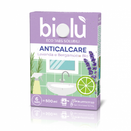 Tablete ecologice anticalcar cu lavanda si bergamota, 6 bucati, 14.25 g, Biolu