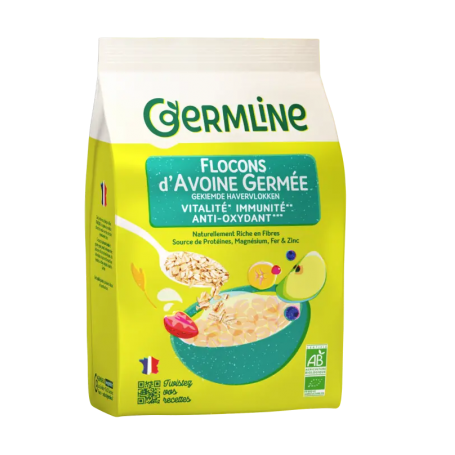 Fulgi de ovaz germinat, eco-bio, 350 g, Germline