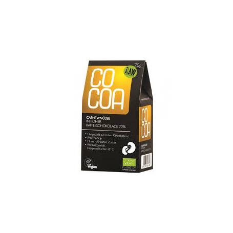 Caju in ciocolata cu nuca de cocos, raw vegan, eco-bio, 70 g, Cocoa