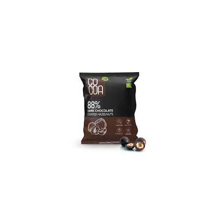 Alune in ciocolata neagra, raw 88 %, eco-bio, 70 g, Cocoa