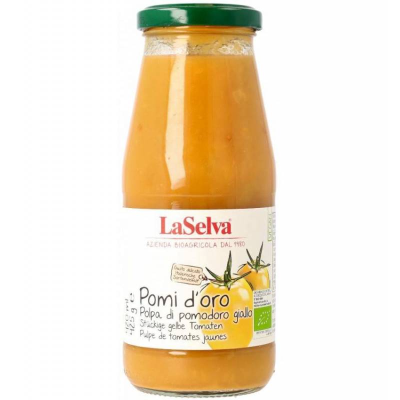 Piure de rosii galbene, eco-bio, 425 g, LaSelva