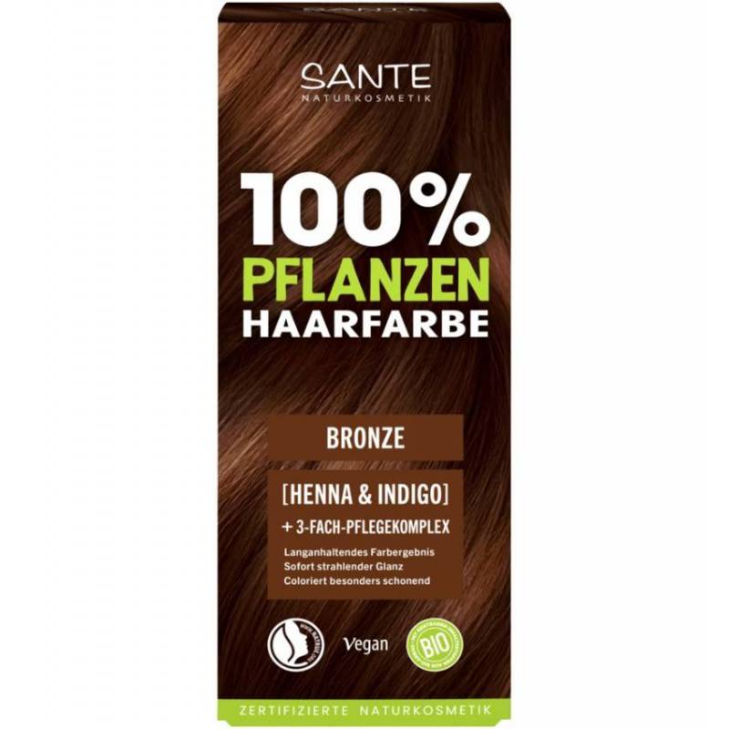 Vopsea pentru par, pe baza de plante, Bronz, eco-bio, 100 g, Sante