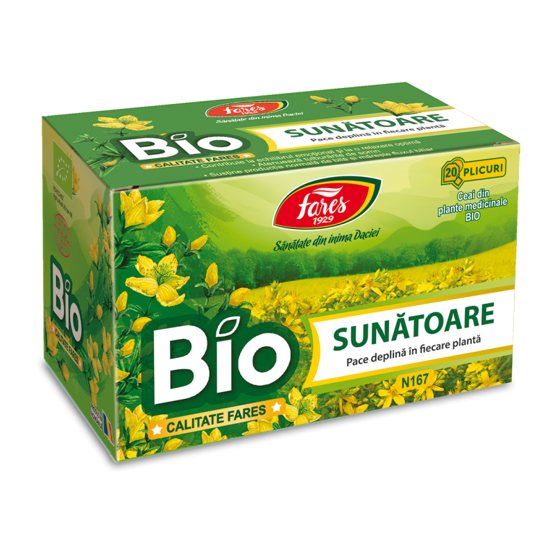 Ceai de sunatoare, N167, eco-bio, 20 plicuri, Fares