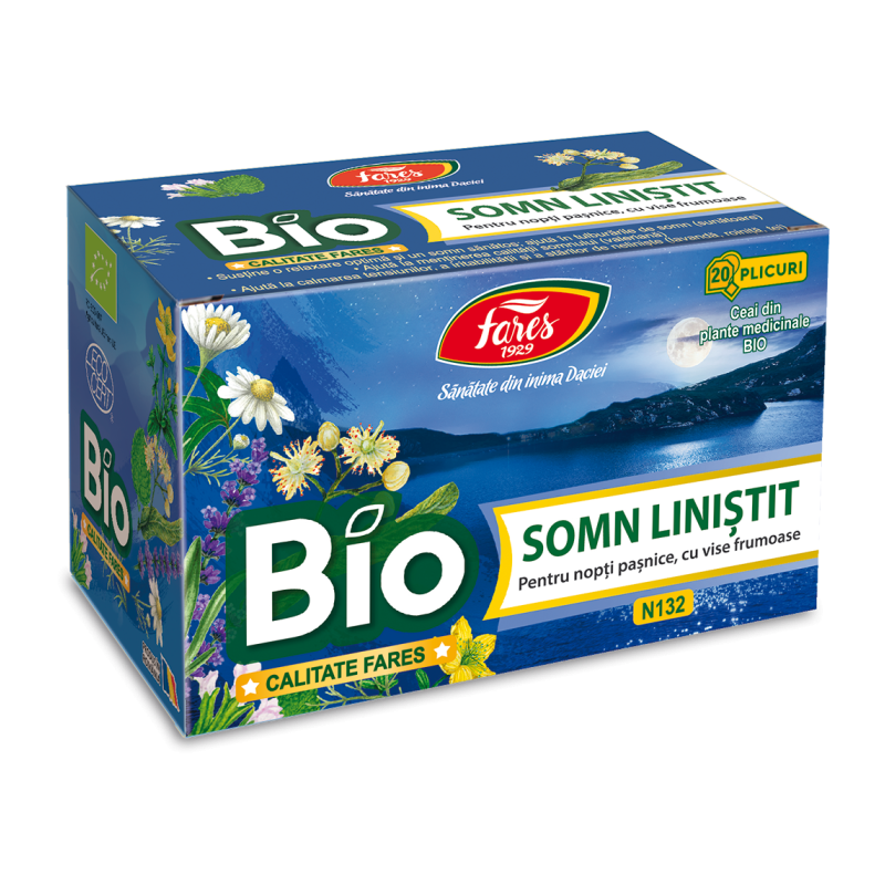 Ceai Somn linistit, N132, eco-bio, 20 plicuri, Fares