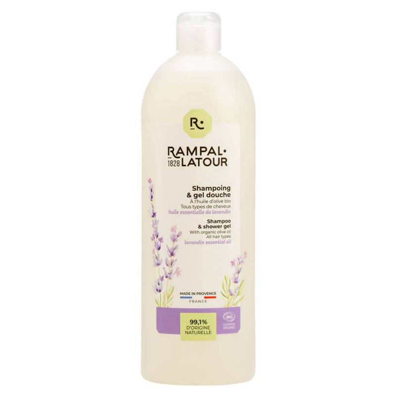 Gel de dus si sampon nautral cu masline si lavanda - refill 1.000