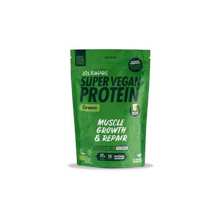 Pulbere proteica verde, dupa efort, Super Vegan,  eco-bio, 875 g, Iswari