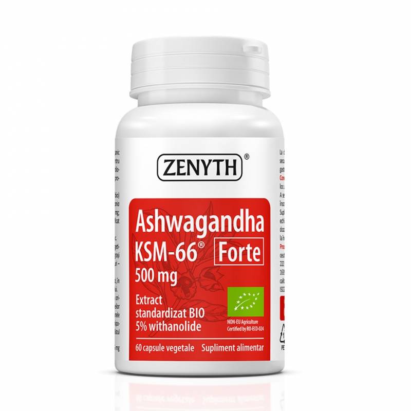 Ashwaganda KSM-66 Forte, 500mg, 60cps - Zenyth