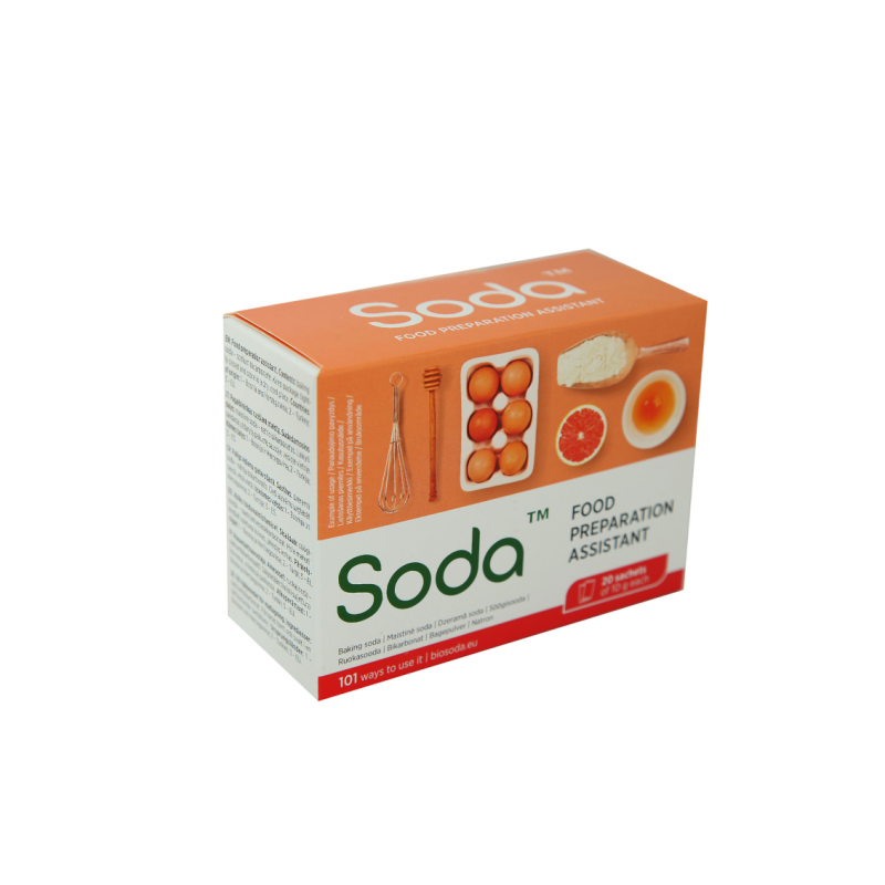 Bicarbonat de sodiu alimentar, 20 pliculete x 10 g, Soda