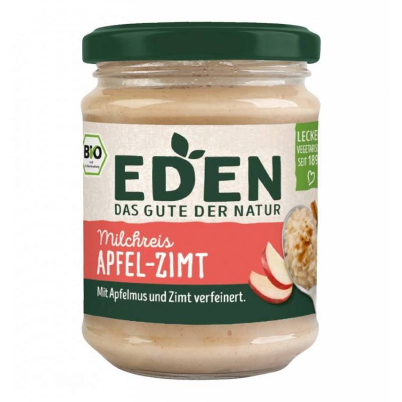 Budinca de orez cu mere si scortisoara, eco-bio, 250 g, Eden