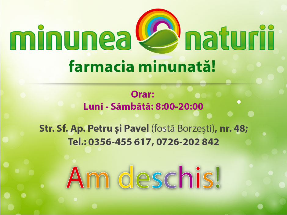 FARMACIA MINUNATA – TOT CEEA CE AI NEVOIE PENTRU O VIATA SANATOASA!
