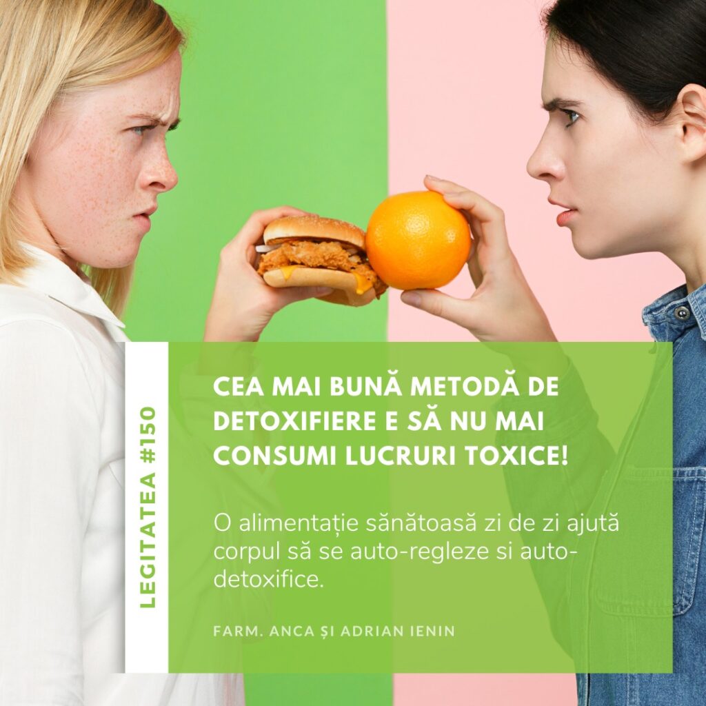 Legitatea #150: Cea mai bună metodă de detoxifiere este să nu mai consumi lucruri toxice! Legitatea #150: Cea mai bună metodă de detoxifiere este să nu mai consumi lucruri toxice!